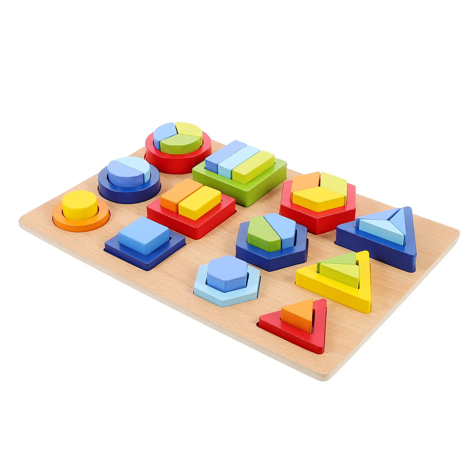 

1Set Wooden Geometric Shape Matching Educational Early Learning Cognitive Development Playthings Kids Gift