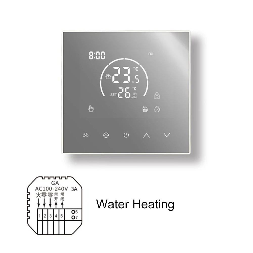 Heater Compatible Smart Thermostat Featuring User Friendly Interface Temperature Lag Settings and Safety Locks