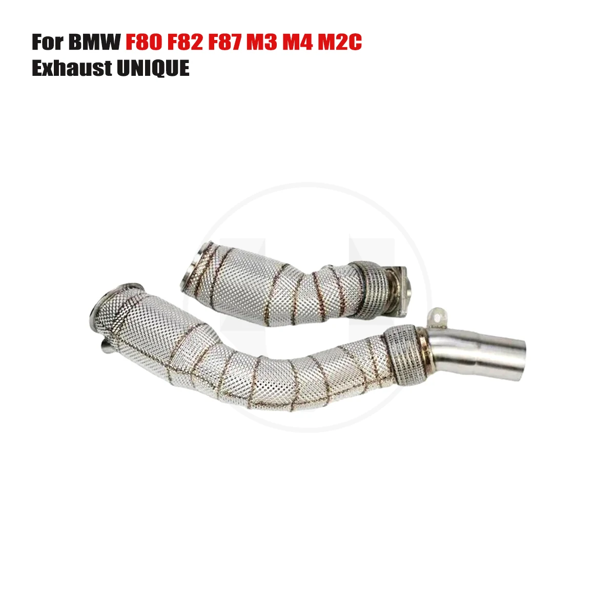 UNIQUE For 2014-2020 BMW F80 F82 F87 M3 M4 M2C S55 3.0T With insulator downpipe With cat/without cat exhaust pipe