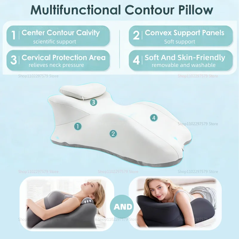 

Эргономичная подушка для чтения, подушка для лежания для пар, многопозиционная подушка, подушка из пены с эффектом памяти, подушка для спины, съемная, моющаяся