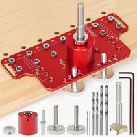 2 in 1 Hinge Jig Self-Contained Clamping Function All Metal Shelf Pin Drilling Jig woodworking drilling tools Hole punch locator