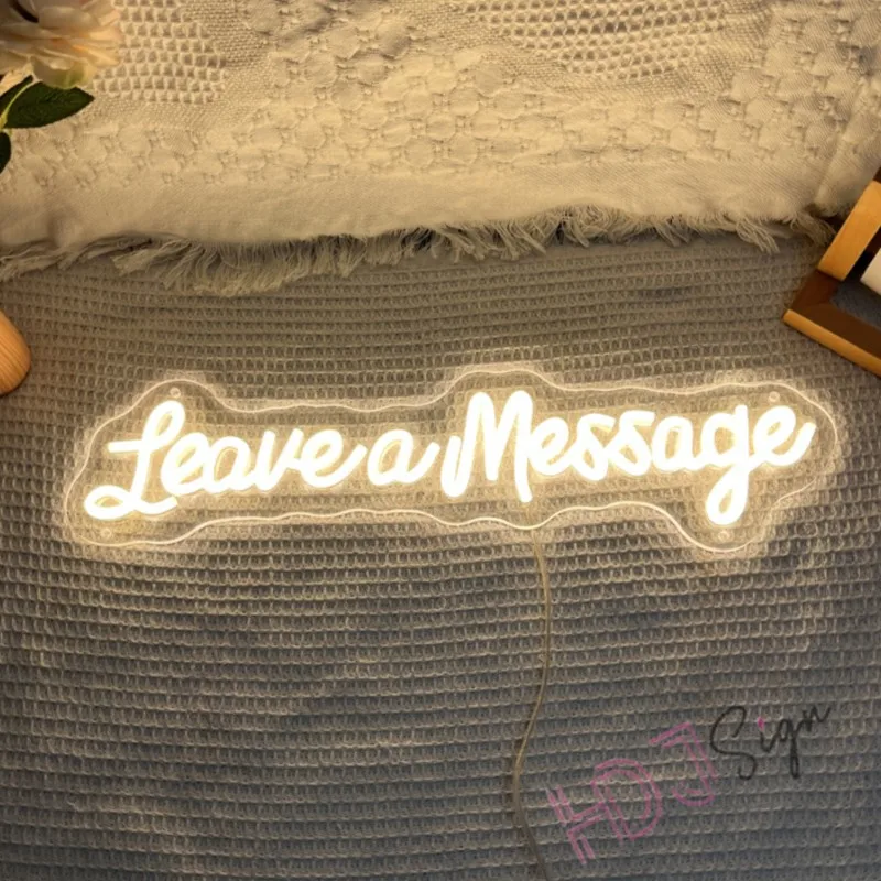 Leave a Message Neon Led Sign Wedding Party Neon Night Light  Love Married Party Cafe Bar Wall Decoeation USB Signs