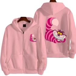 2025 New Cheshire Cat Men's Cartoon Hoodie Autumn/Winter Women's Zipper Sportswear New Couple Street Fashion Coat