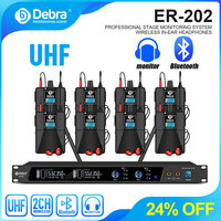 Debra UHF IEM ER-202 Wireless In Ear Monitor System Stage Audio With Multiple Transmitter For Stage Performance Singer