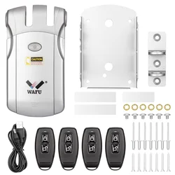 Wafu 019 Afstandsbediening Deurslot Smart Lock Afstandsbediening Onzichtbare Sloten Elektronische Draadloze Sleutelloze Deursloten Dealbolt Lock