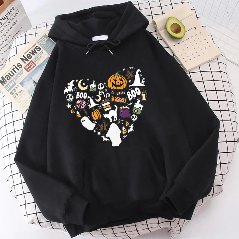 Halloween Boo Pumpkin Love Hoodie Men Women Hoodie Cosplay Clothes Streetwear Pullover Plus Size Sweatshirt Tops