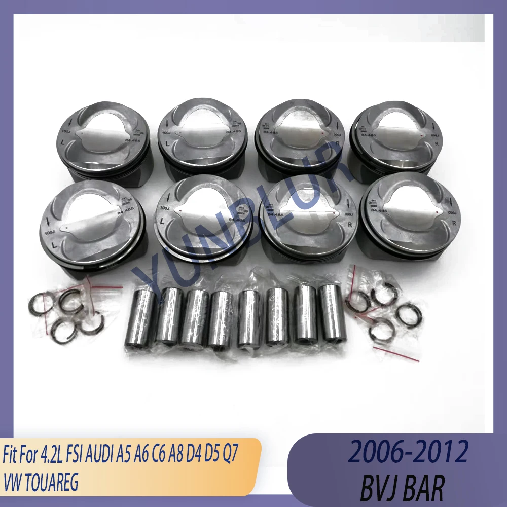 

Детали двигателя STD Комплект поршней и колец подходит для 4.2 L Gas BVJ BAR 2006-2012 V8 для AUDI A5 A6 C6 A8 D4 D5 Q7 VW TOUAREG FSI Quattro
