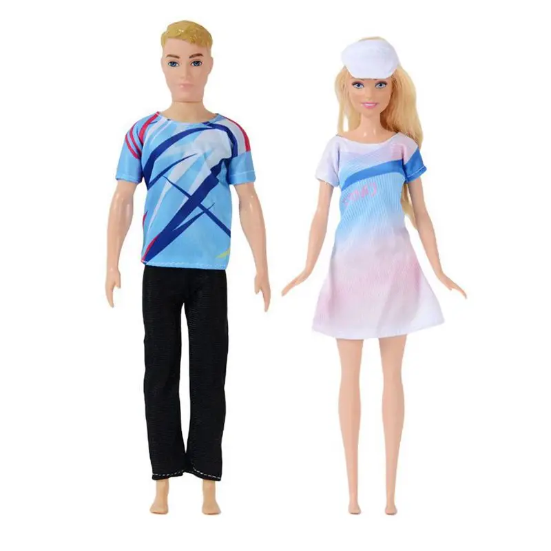 Moda Amante Esporte Roupas Crianças Brinquedos Miniatura Ken Doll Acessórios Vestido Coisas Para Barbie DIY Menina Pretend Play Game Presente