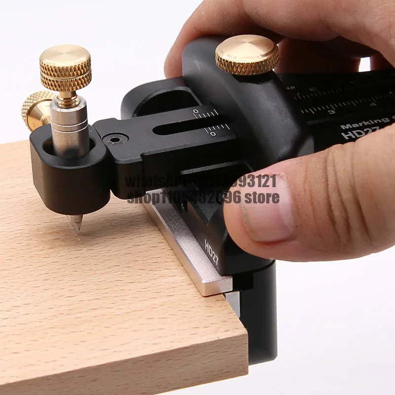 Woodworking Tools  HD27 135mm/5.5inch Metric and Imperial Aluminum Alloy Line Drawing Scriber Measuring Gauge,