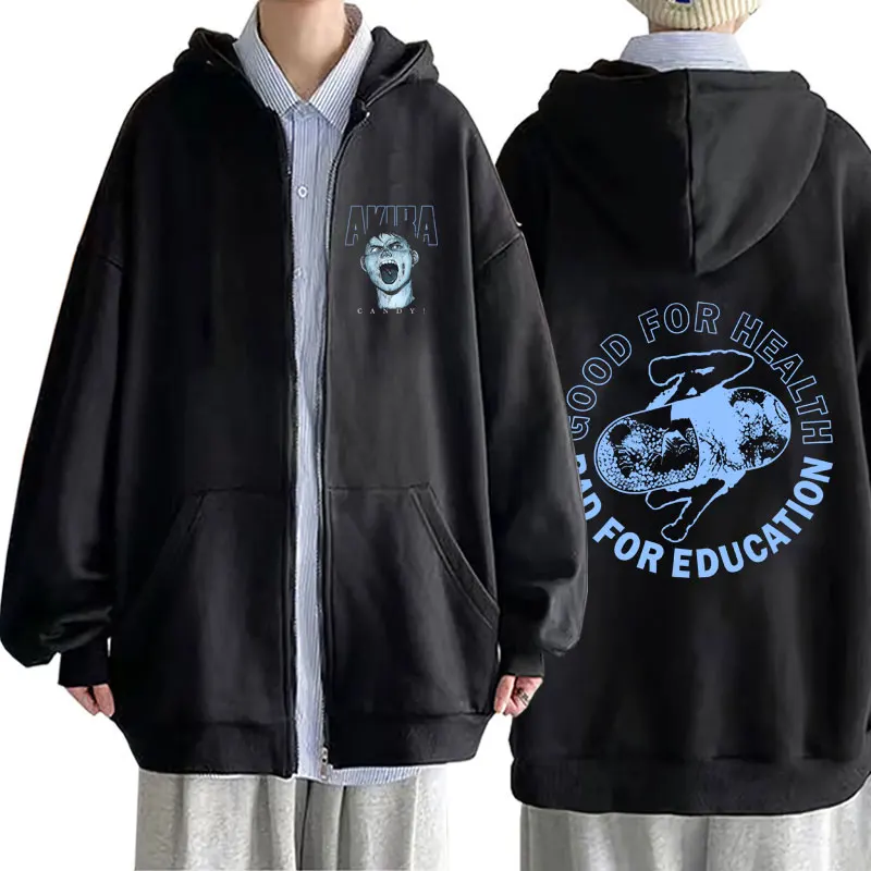 

Anime Akira Print Zipper Hoodie Shima Tetsuo Manga Zip Up Jacket Shotaro Kaneda Hoodies Men Women Loose Oversized Tracksuit Coat