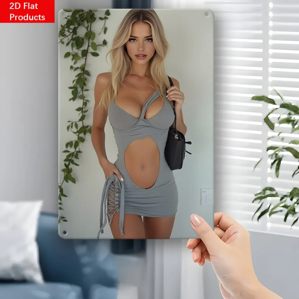 

Modern 12x8" flat iron wall art, pre-drilled, for home/office/cafe decor. Smooth metal, 2D floral design.