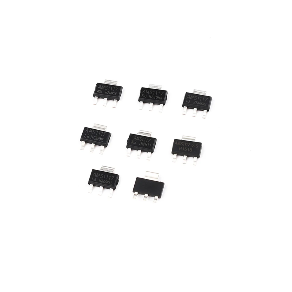 70/LOTE AMS1117 Voltage Regulator Kit 1.2V/1.5V/1.8V/2.5V/3.3V/5.0V/ADJ 1117 7 Values Each 10PCS SOT223