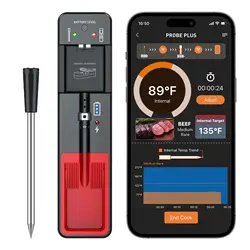 Wireless Meat Thermometer Digital Probe Thermometer Bluetooth 360FT Support APP Remote Monitoring for Oven, Smoker, Sous Vide