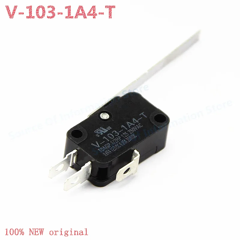

5Pcs V-103-1A4-T Micro Switch 10A High Temperature Resistant for Electronics Market