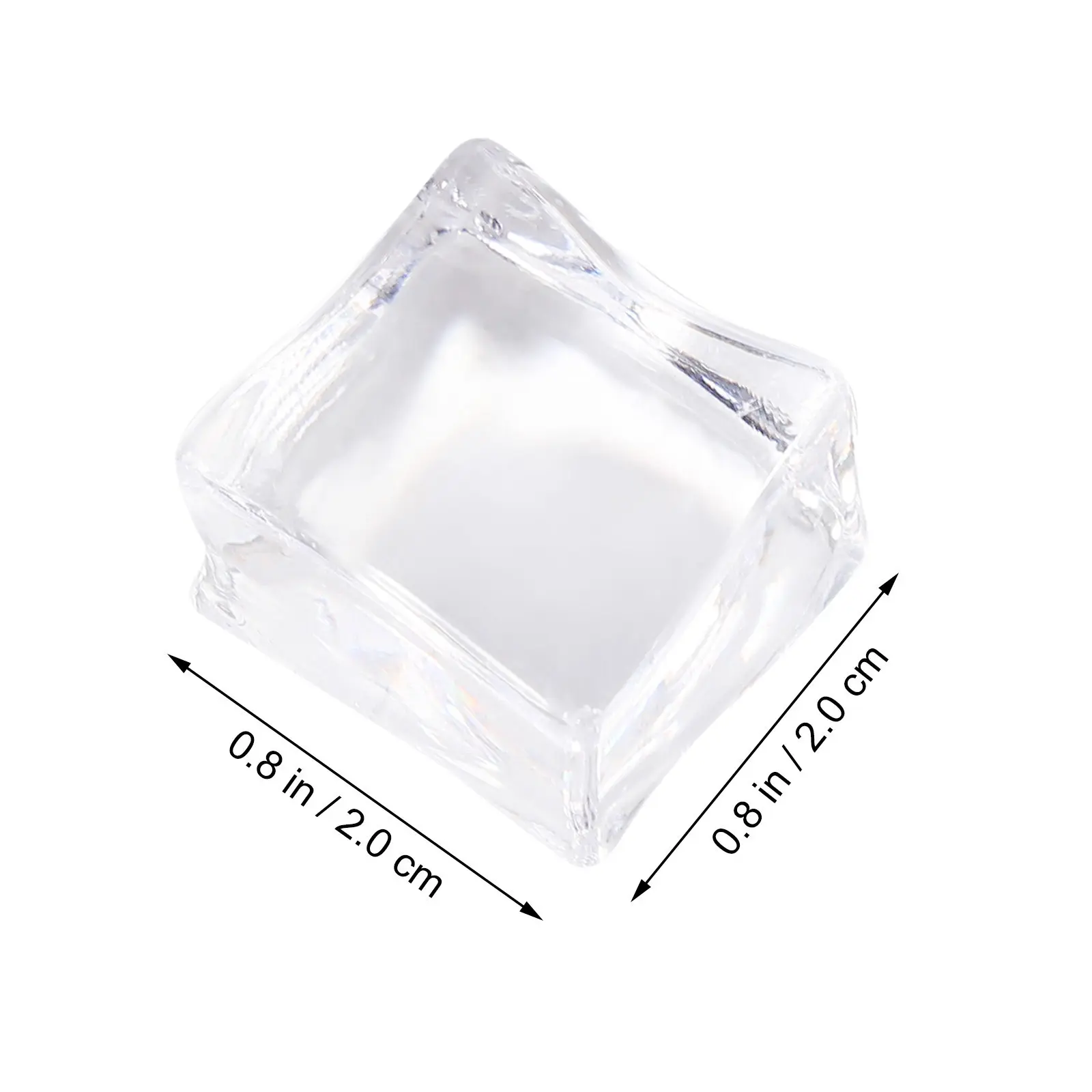 1Set Professional Grade Acrylic Ice Cubes Faux Ice Cubes Transparent Irregular Photo Props for Ecommerce Photography Home Decor