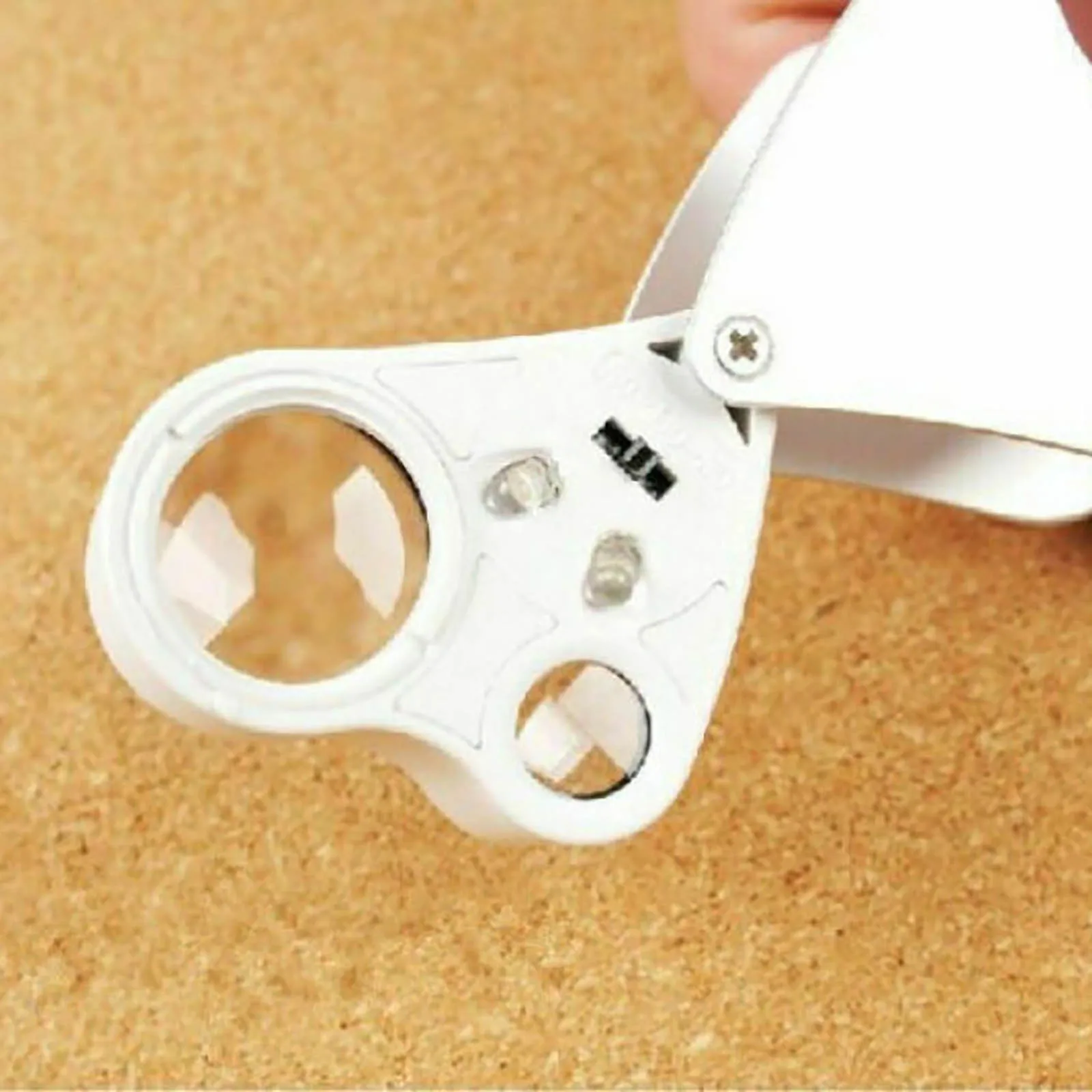 2 uds lupa de joyero portátil 30x 60x con luces lupa de aumento lentes duales lectura lupa de geología antigua