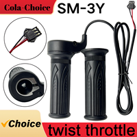 WUXING 20X Full Twist Throttle Right Handle for E-Bike/E-Scooter/Motorcycle 24V-72V with SM Connector
