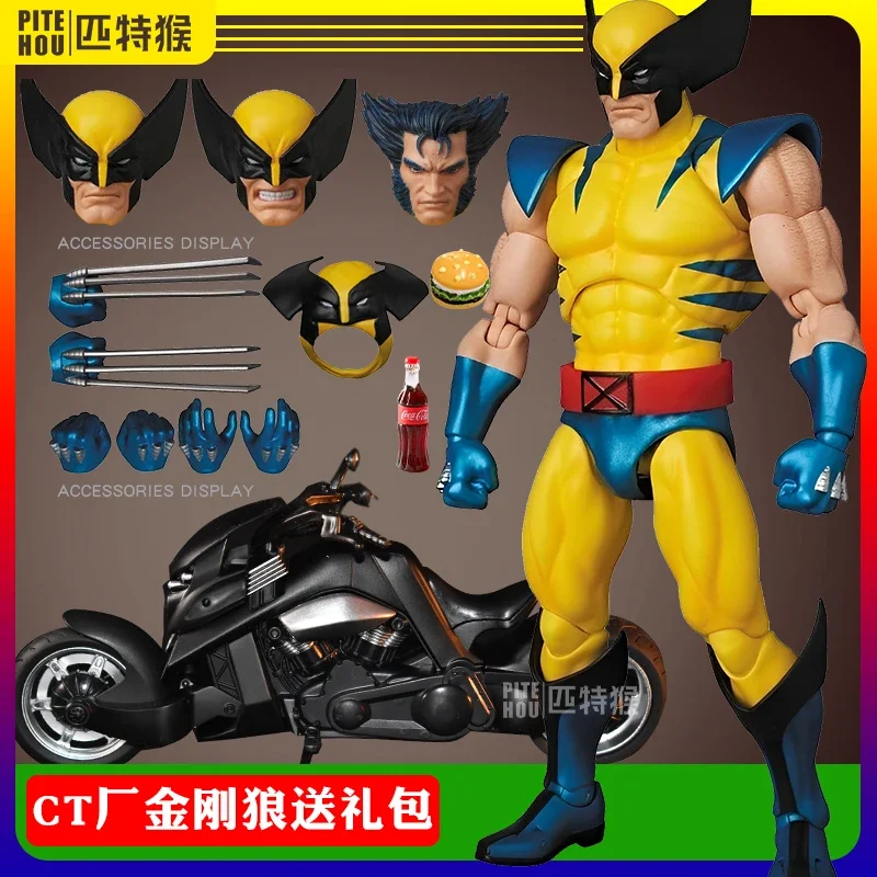 En Stock Ct Toys Wolverine Mafex 096 figura 138 motocicleta cómic x-men figura de acción de Anime articulaciones móviles modelo colección regalos
