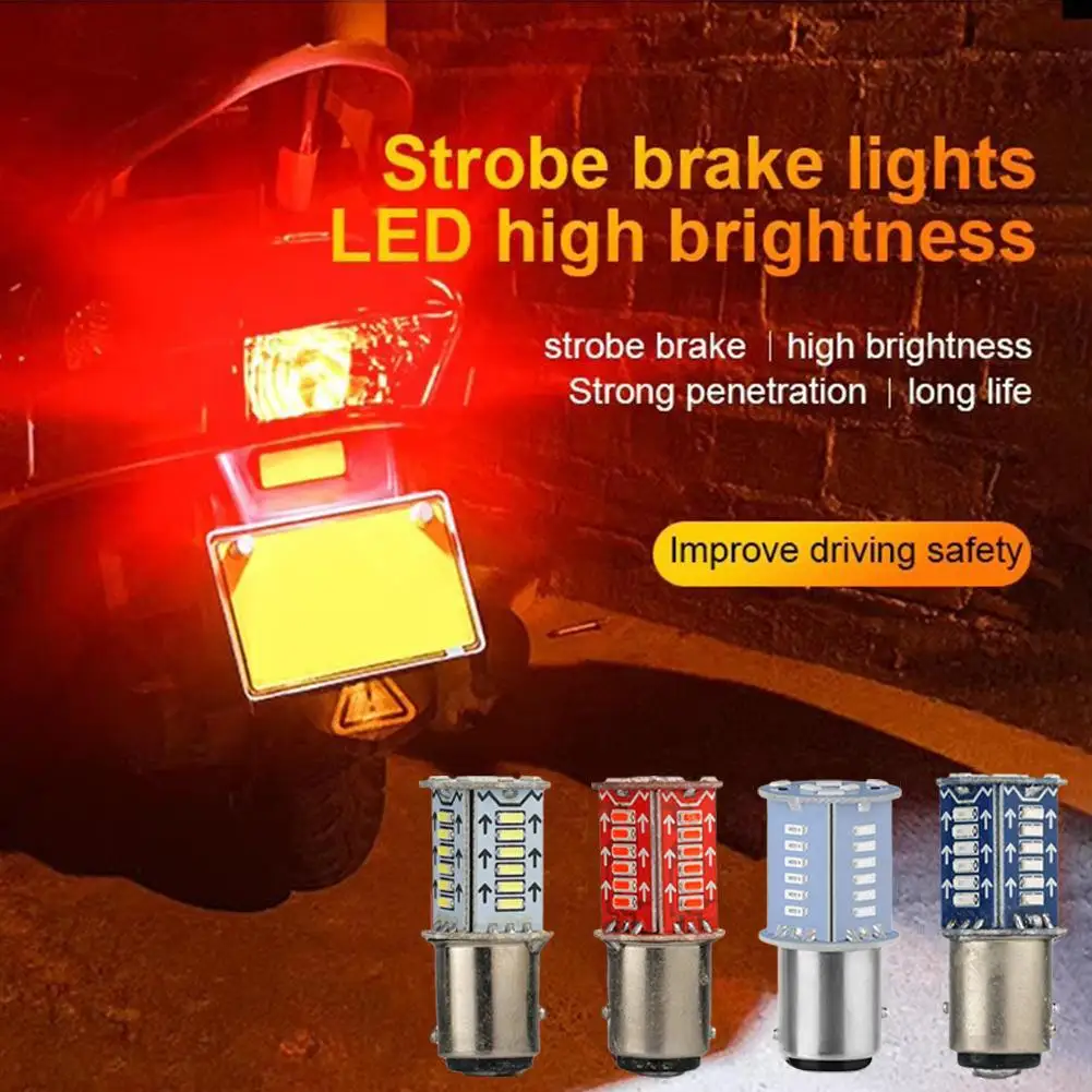 

1pc Motorcycle Tail Light ForDC 12V High Brightness Light Flash Strobe Taillights Brake LED Flowing Motorbike Brake 30SMD B A4I6