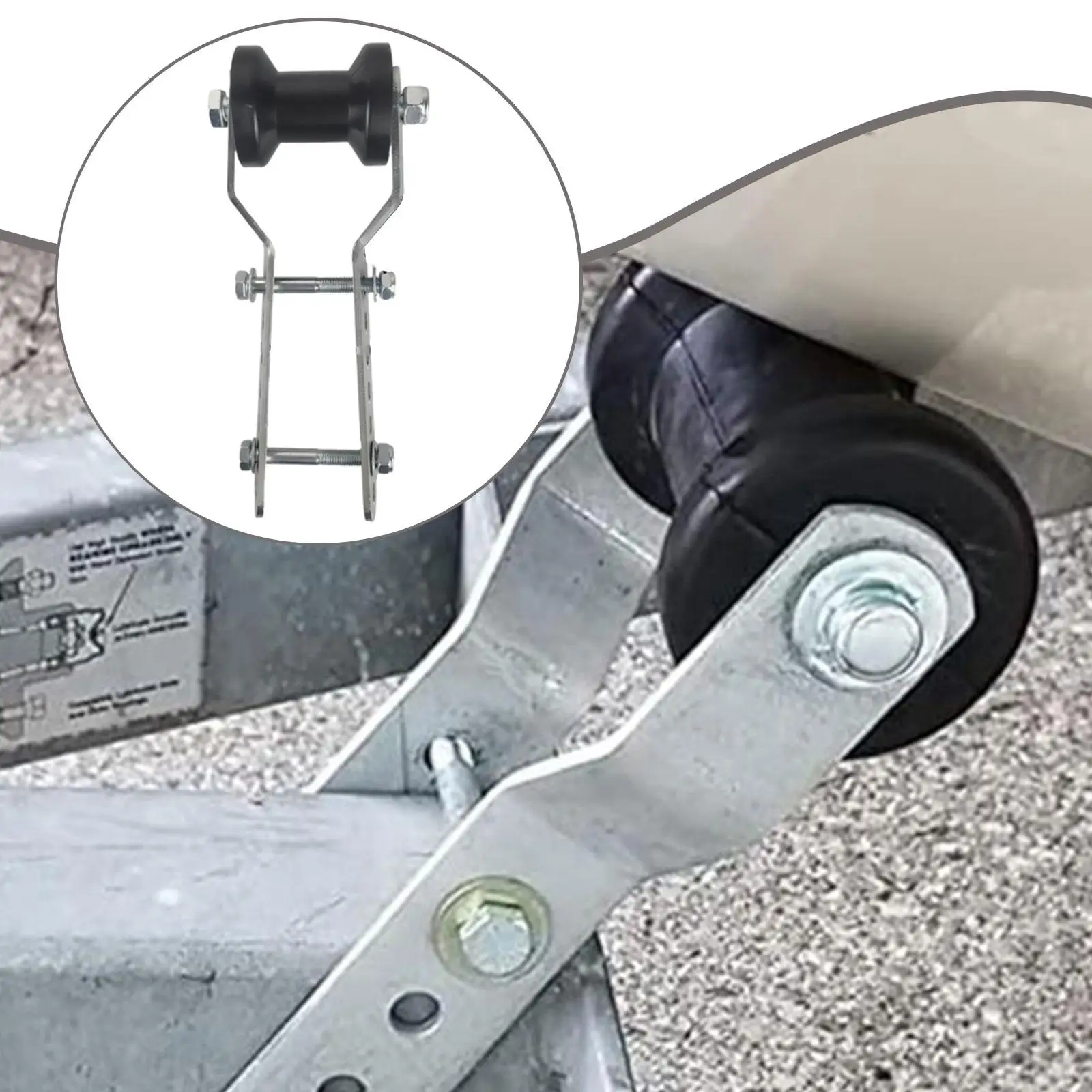 

Регулируемый роликовый кронштейн для прицепа в сборе, профессиональная замена язычка прицепа шириной 3 дюйма, прочный, аксессуар для прицепа для лодок