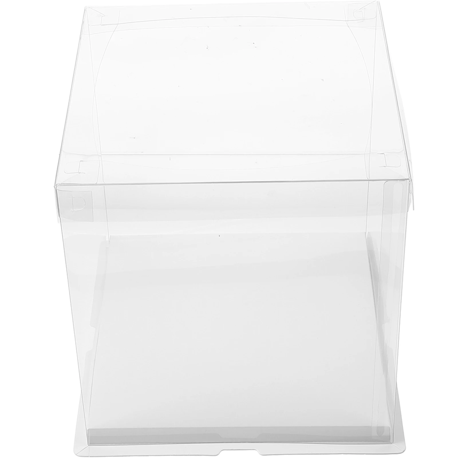 

5pcs Cake Display Boxes 4 Inch Clear PET Paper Bakery Packaging Gift Containers Chocolate Bread Storage Small Boxes