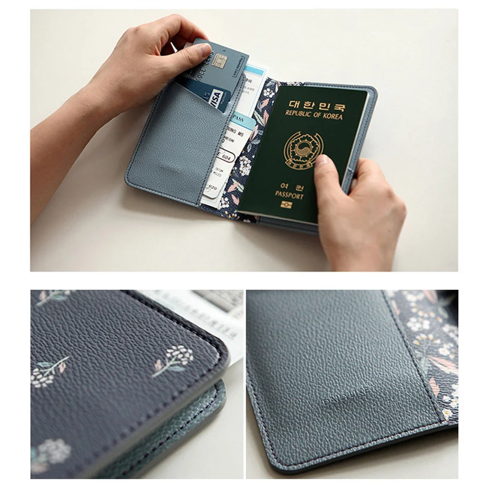 Cartoon Passport Cover PU Leather Passport Holder Protector Organizer Business Credit ID Card Bag Coin Purse Travel Accessories