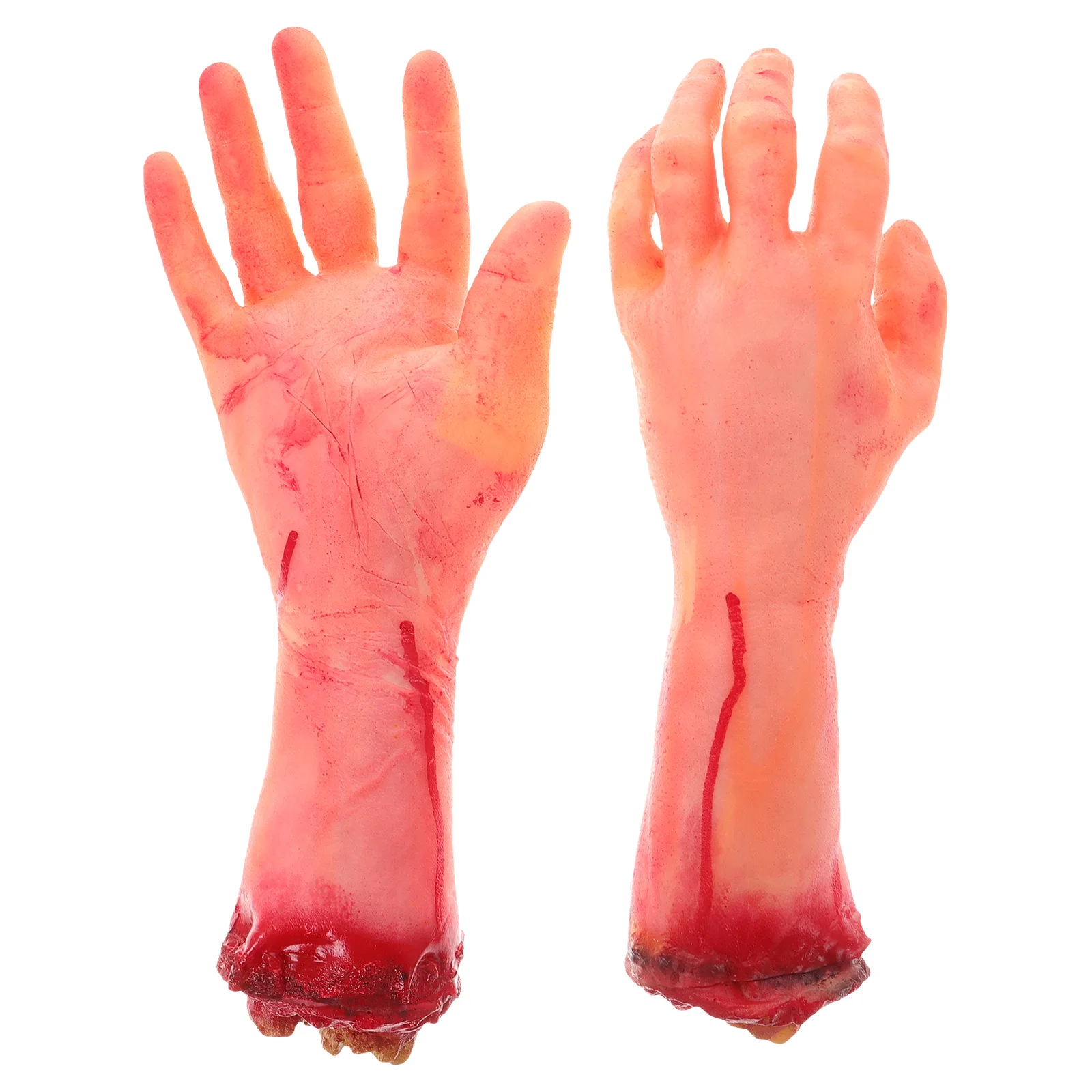

2 Pcs Horror Prosthetic Hand Decoration Halloween Supplies Fake Simulated Model Prank Hands Hallowen Ornament Artificial