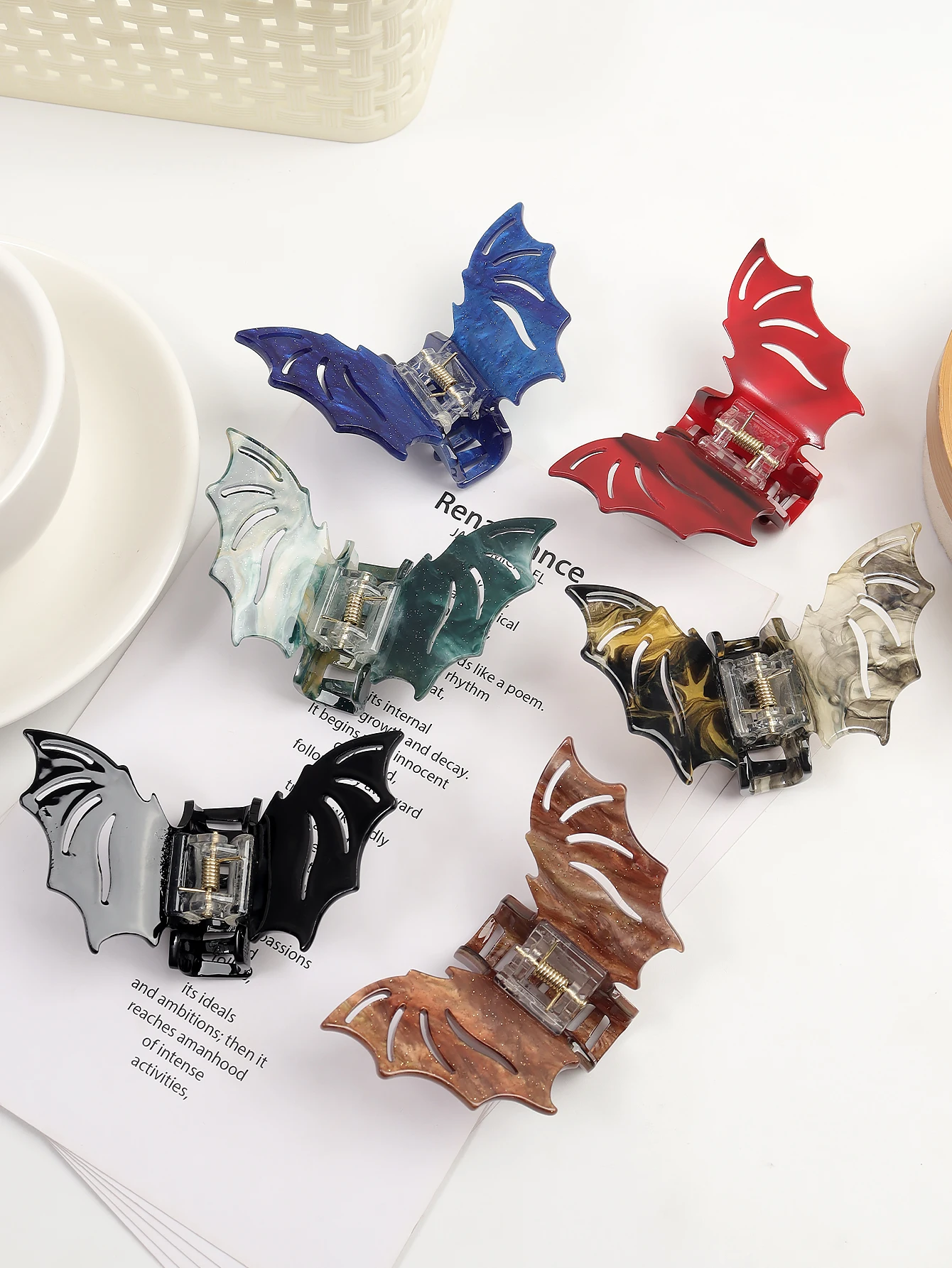 Bat hairpins, Halloween funny, grappling clips, temperament, glitter plate, shark clips, holiday dress up hair accessories