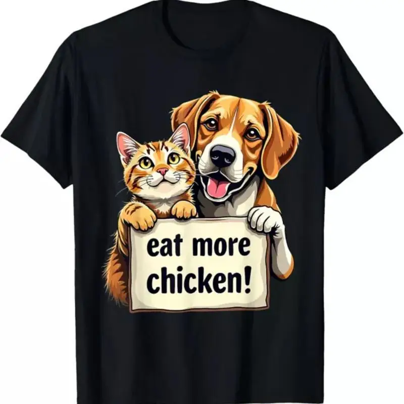 New Limited They'Re Eating The Dogs Cats Eat More Chicken Funny T Shirt S 3Xl