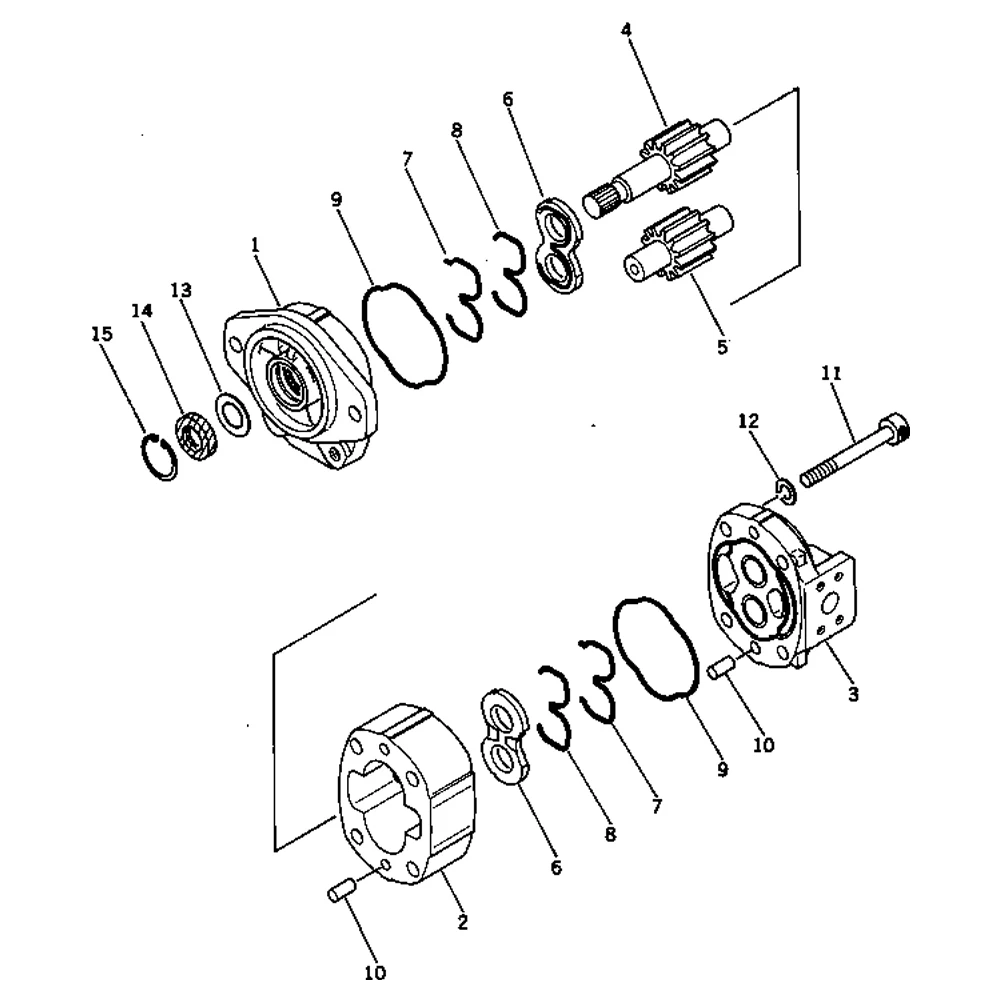 

Bulldozer Parts Hydraulic Pump Assembly 705-12-34010 Hydraulic Gear Pump For Komatsu D41S-3 GD705A-4 Bulldozer