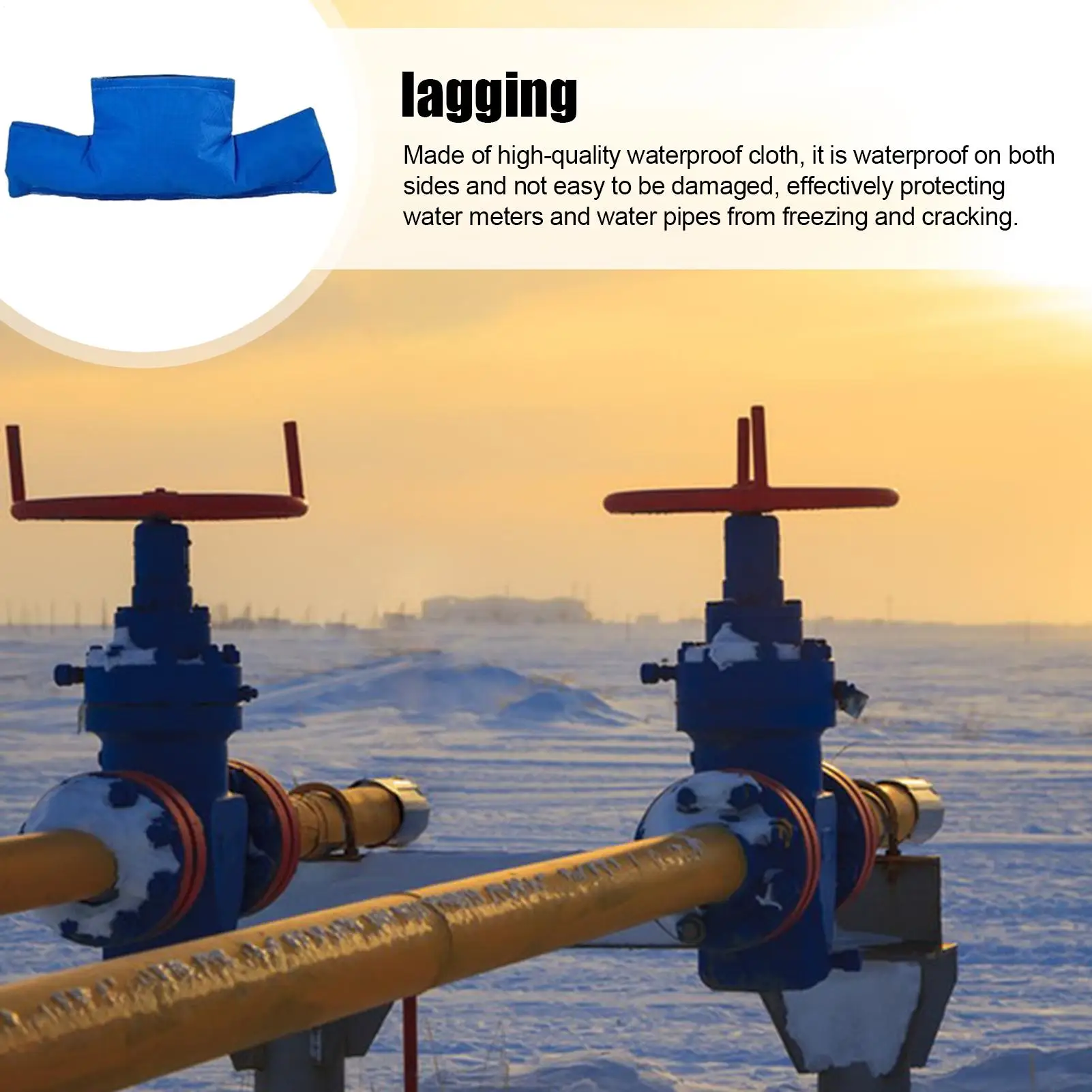 

Double Sided Water Meter Insulation Cover Waterproof 3-Way Sprinkler Valve Cover for Outdoor Winter Pipe Freeze Protection