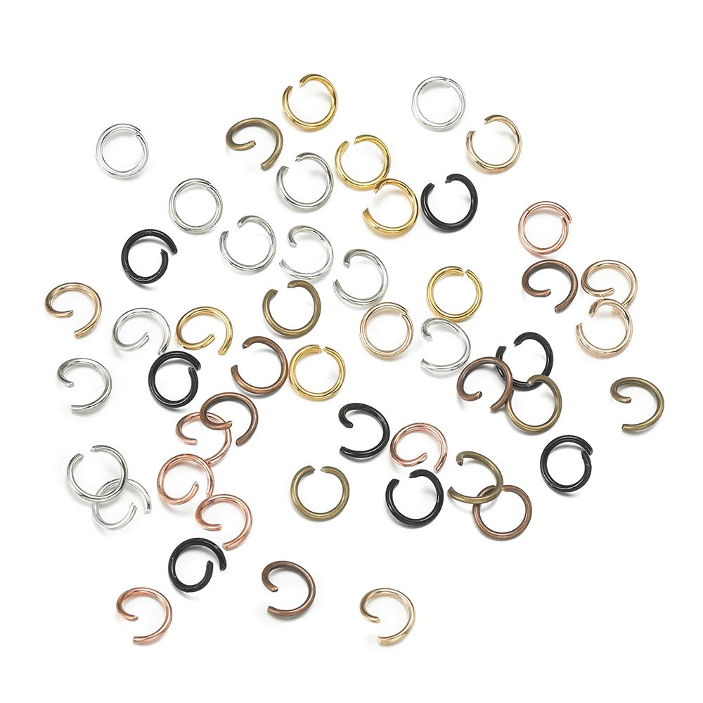 200pcs/Lot 4/5/6/8/10mm Iron Open Ring Split Rings Connectors for Bracelet Necklace Earrings DIY Jewelry Making Accessories