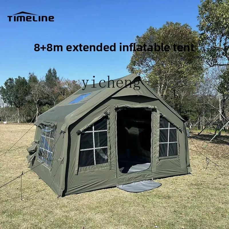 HW15 inflatable tent outdoor camping overnight, windproof and rainproof, quick-opening tent is easy to carry