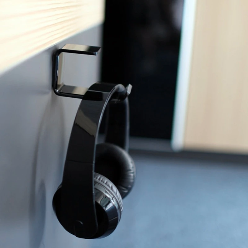 헤드셋 스탠드 데스크 디스플레이 브래킷 행잉 후크 이어폰 랙 스토리지 행거 홀더 벽걸이