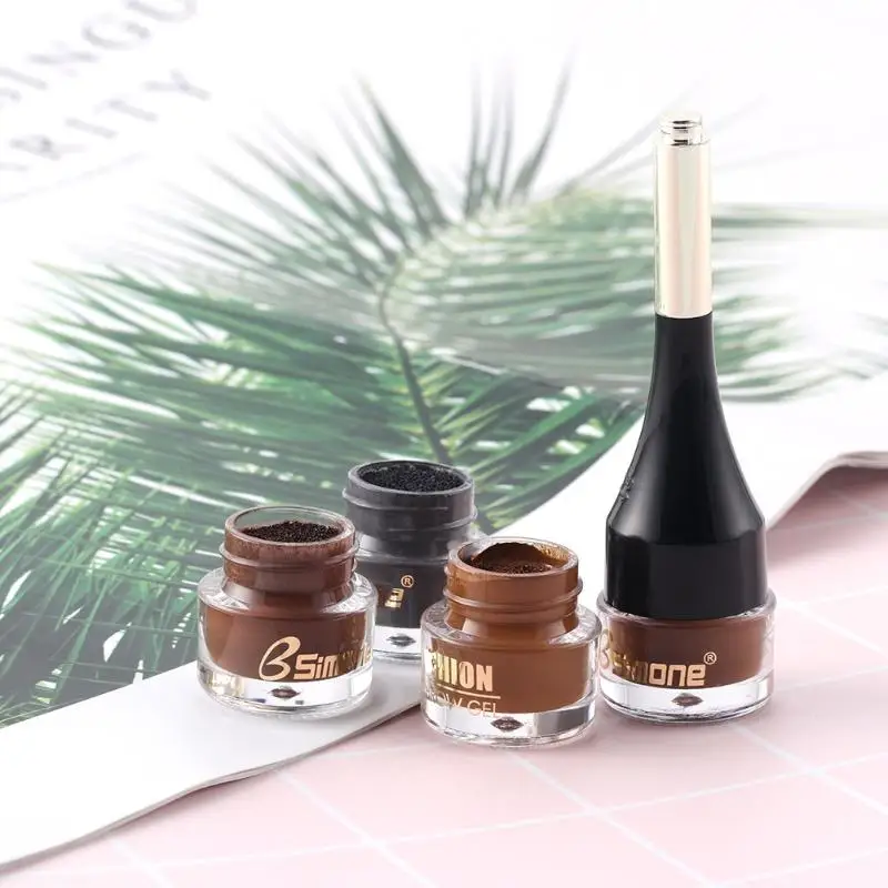 2g 4 colores impermeable de larga duración cojín de aire tinte cejas marrón negro crema para cejas potenciadores Gel maquillaje teñido cejas líquidas