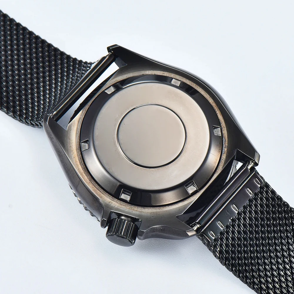 PARNSRPE 새로운 스타일 42mm NH35 자동 기계식 남성용 다이빙 손목시계 빛나는 방수 사파이어