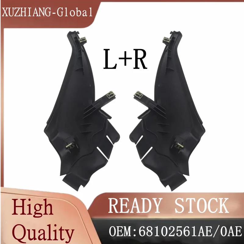 

Brand New 1 Pair Fender Cowl Cover Cap Trim Panel Plastic Black 68102561AE 68102560AE For 2014-2018 Jeep Cherokee