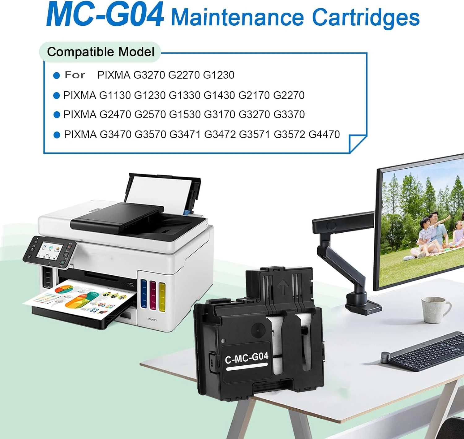 MC-G04 صيانة خرطوشة خزان جمع الحبر النفايات لطابعات Canon PIXMA G1330 G3370 G1430 G2470 G3470 G3471 G3472 G4470 #2