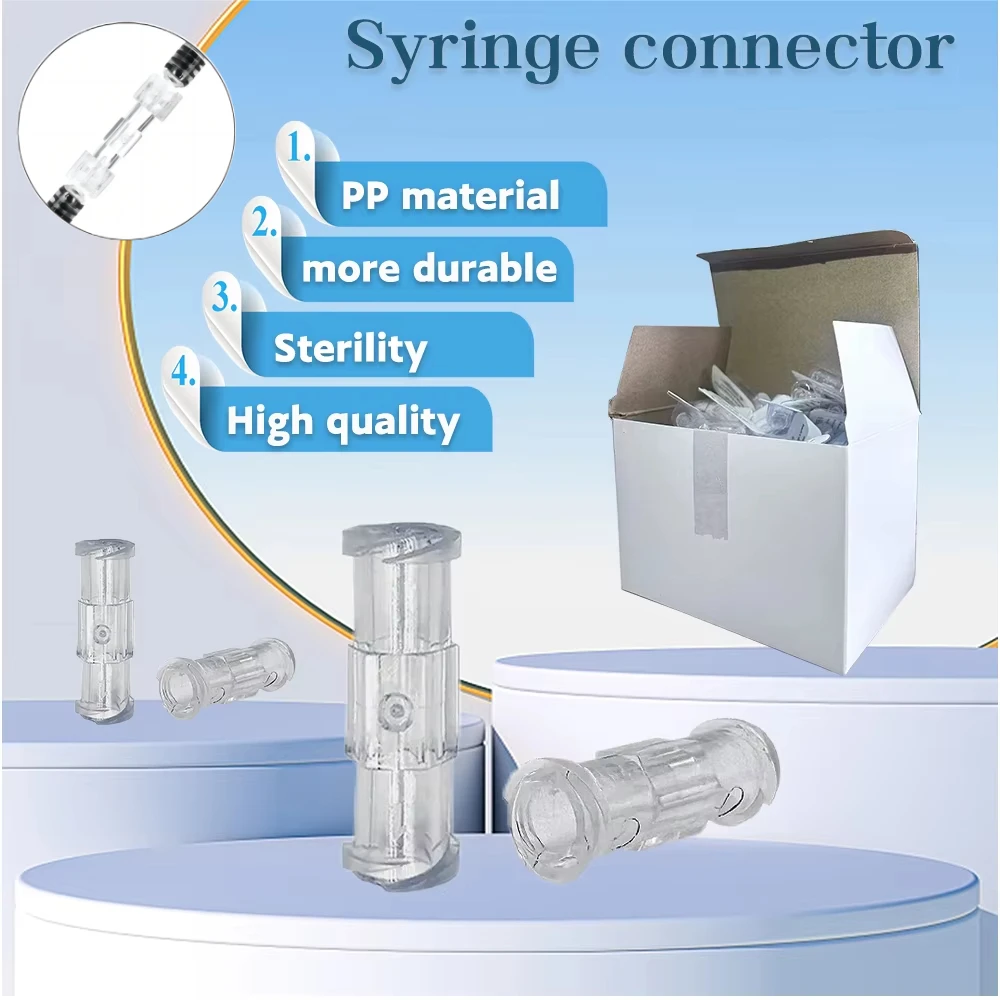 

Prevent side leakage Double-Way Ruhr syringe connectorsubcutaneous PP High Quality Female to Female couplerTattoo accessories