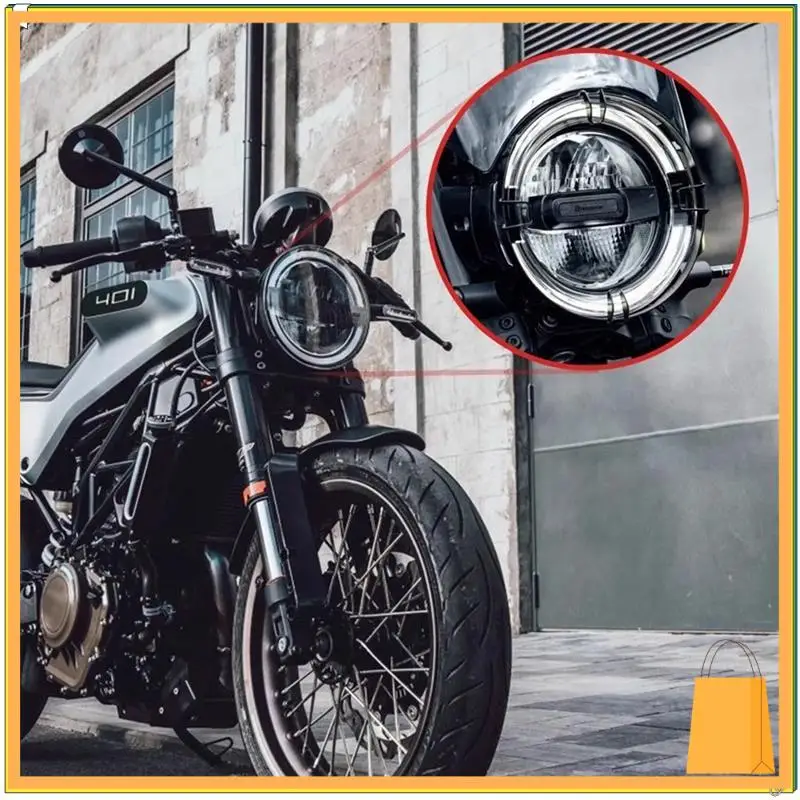 

Trending Motorcycle Headlight Protector Headlight Grille For Svartpilen 401 125 2025 2024 VITPILEN 401 125
