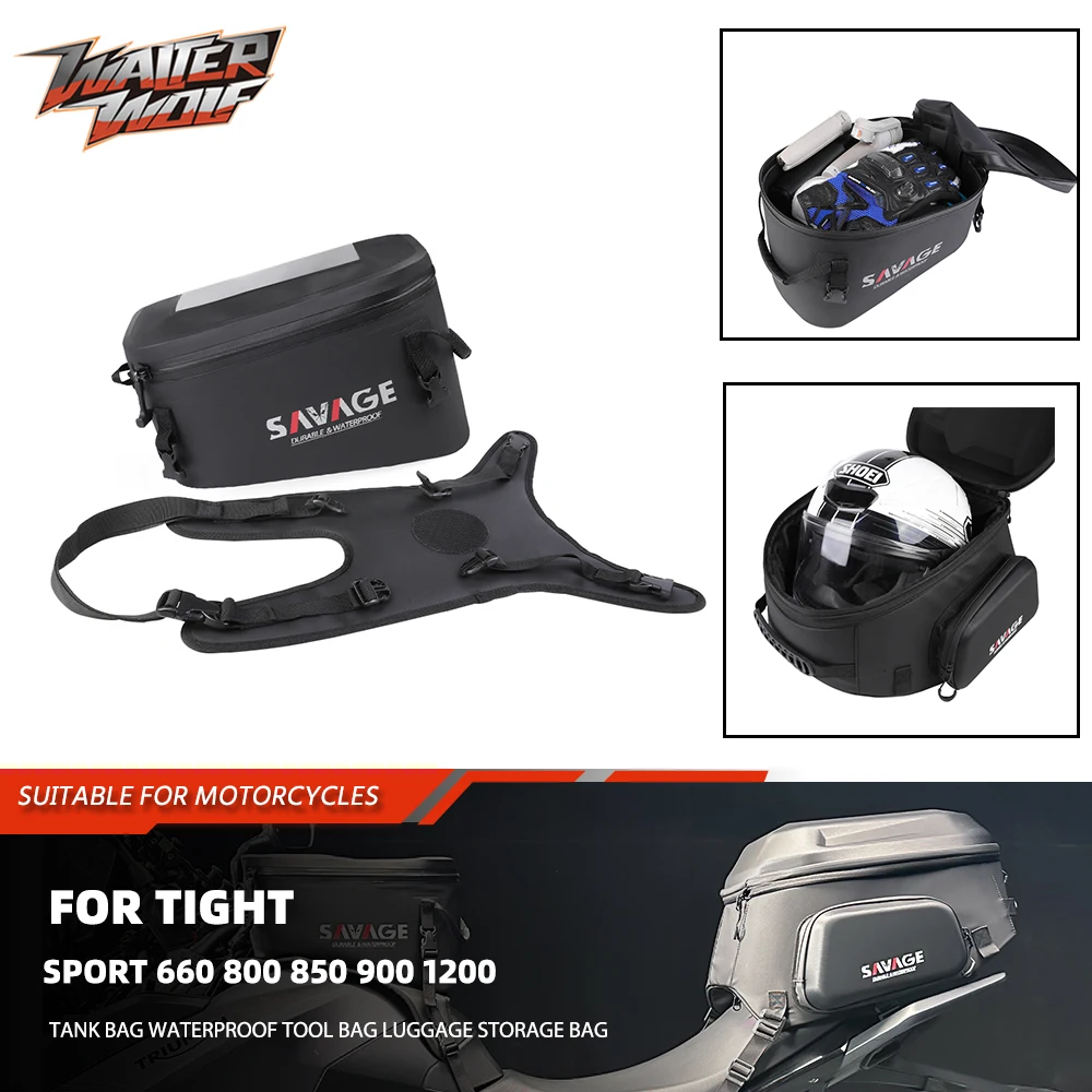 

For Tiger Sport 660 800 850 900 1200 Motorycle Touchscreen Fuel Tank Bag Tail Bags Rear Seat Bag Waterproof Luggage Storage Box