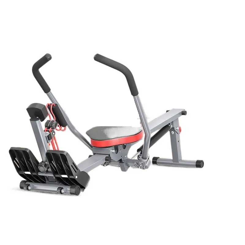 New style rowing machine, rope pulling, handle swing, household load-bearing 160kg with coarse frame wear-resistant leather