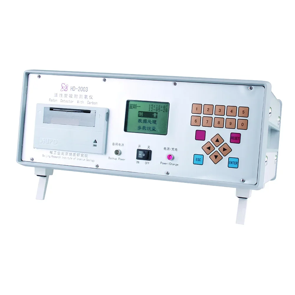 Measuring soil radon concentration and  precipitation rate, mainly used to find radioactive anomalies   mites