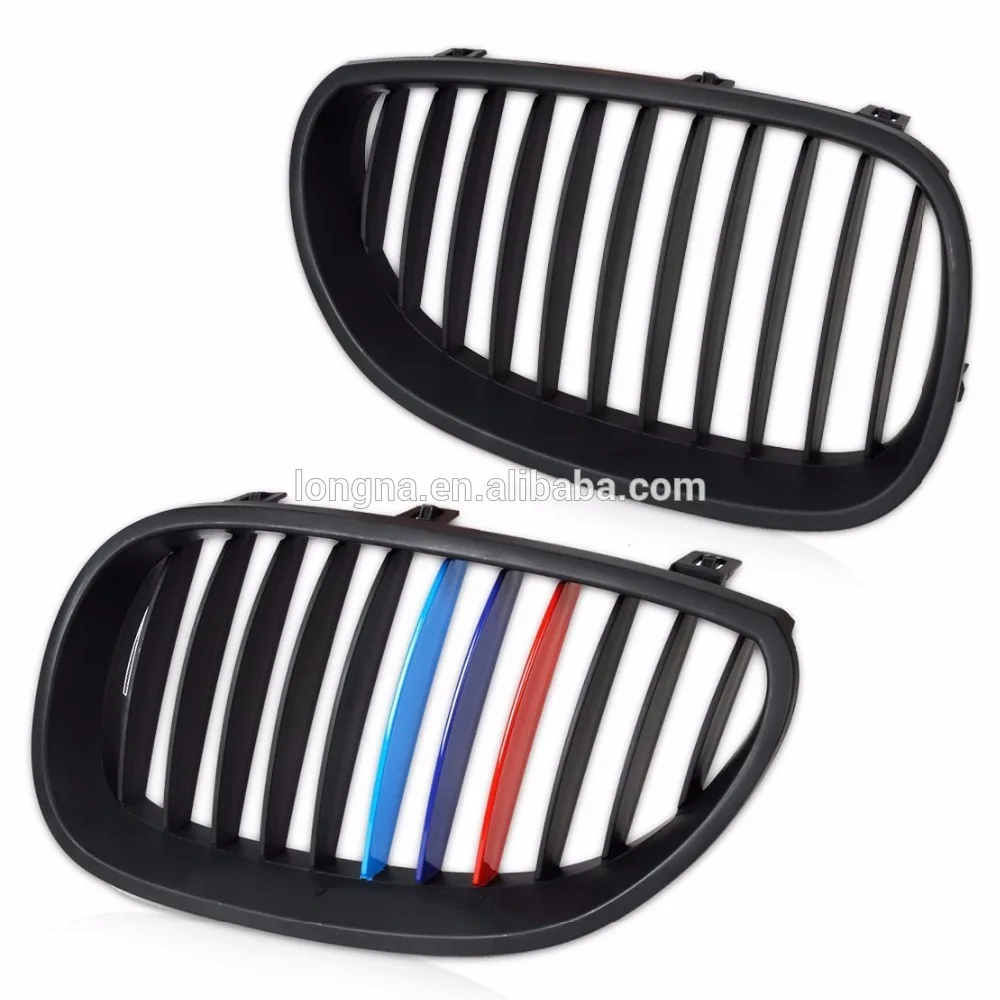 Factory Directly Sale Matt Front Bumper Kidney Hood Grill Grille For 04-10 BMW E60 E61 Grille 5-Series 540i 530i 528i M5 Grille