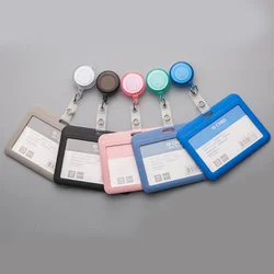 Plastic ID Tag Name Badge Holder Working Permit Case for Staff Employee's Work Card Sleeve Protector