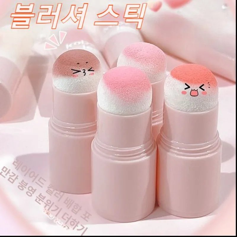 Net Bath Blusher Stick Mat Natural Long Lasting Girl Wearing Face Tone up