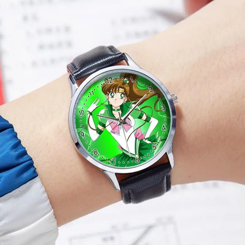 بحار القمر الكرتون أنيمي كينو ماكوتو الساعات الطرفية هدايا عيد الميلاد المراهقين الرجال والنساء ساعات الكوارتز بالجملة