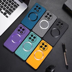 Case For Oneplus 13 Luxury Magnetic Cloth Pattern Lens Protection Cover For Oneplus 13 One Plus 1+13 Shockproof Bumper Funda
