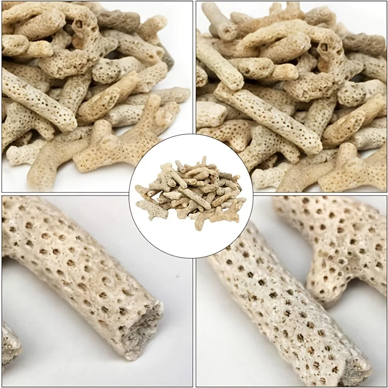 300g Coral Aquarium Filter, Fish Tank Coral Bone Filter, Natural Coral Sand Filter, Breeding Aquatic Decoration