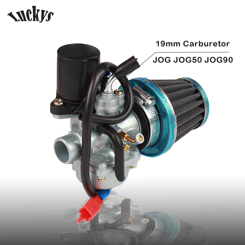 19mm Carburetor With Air Filter For 2 Stroke 50cc 90cc Scooter Moped JOG JOG50 JOG90 1E40QMB 1PE40QMB 1E50QMG E-TON POLARIS